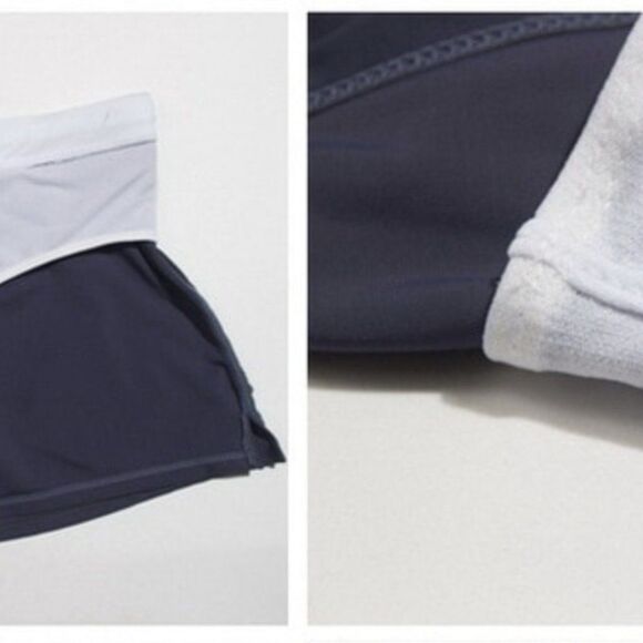 Men's Sexy Swim Trunks With Zippered Back Pocket Resort Wear Pool Navy Blue L - Picture 2 of 3